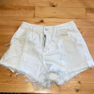 Distressed Jean shorts